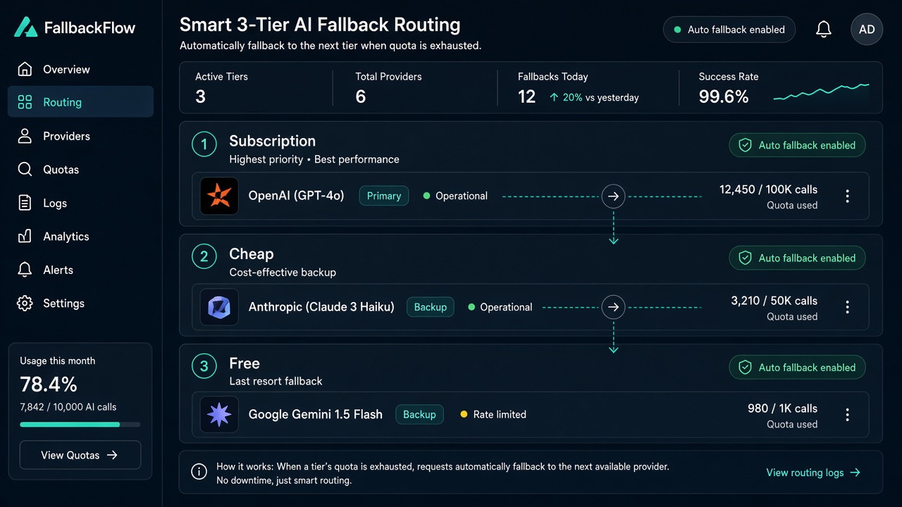 ภาพประกอบ Automatic AI Fallback