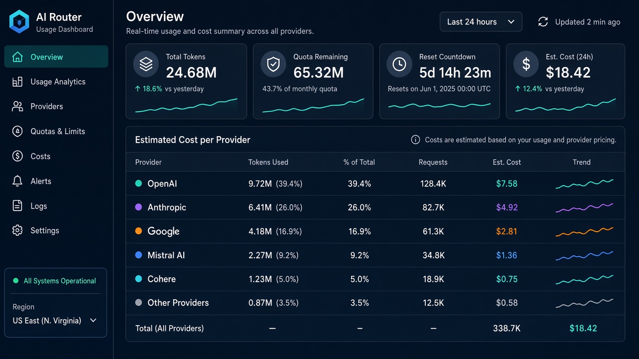 ภาพประกอบ AI Usage & Quota Monitoring