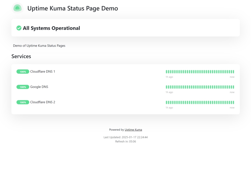 ภาพประกอบ Uptime Kuma