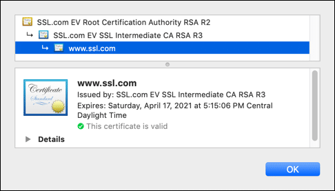 SSL.com EV SSL Intermediate CA RSA R3 4