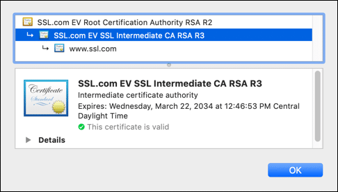 SSL.com EV SSL Intermediate CA RSA R3 4